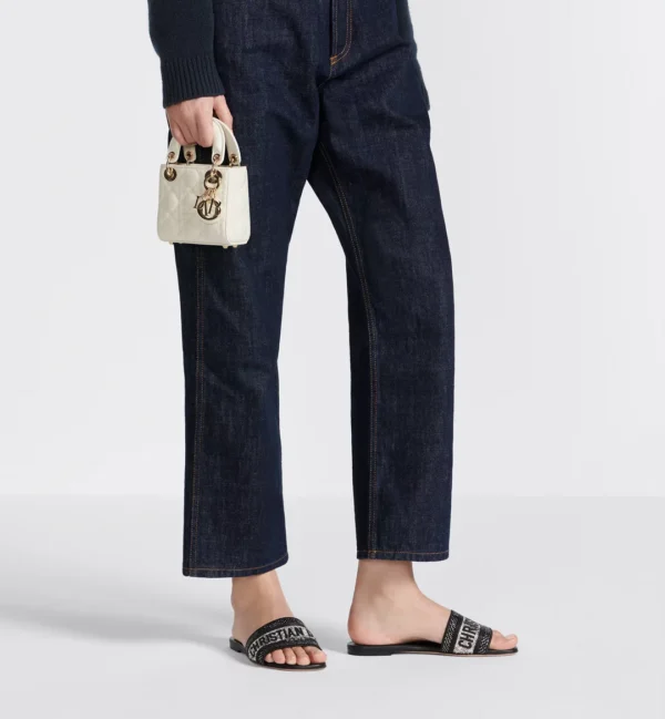 Lady Dior Micro Bag Latte Cannage Lambskin - Image 5