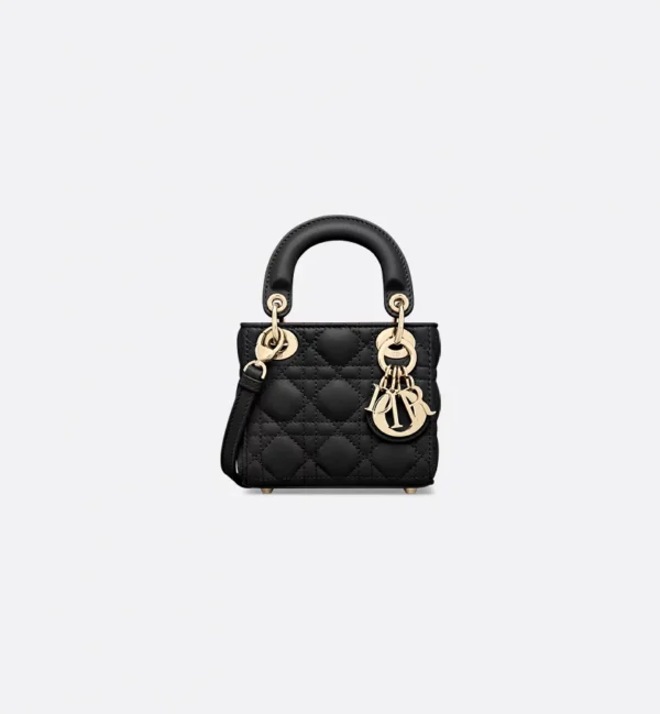 Lady Dior Micro Bag Latte Cannage Lambskin