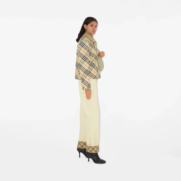 Burberry Cropped Check Quilted Barn Jacket - Image 5