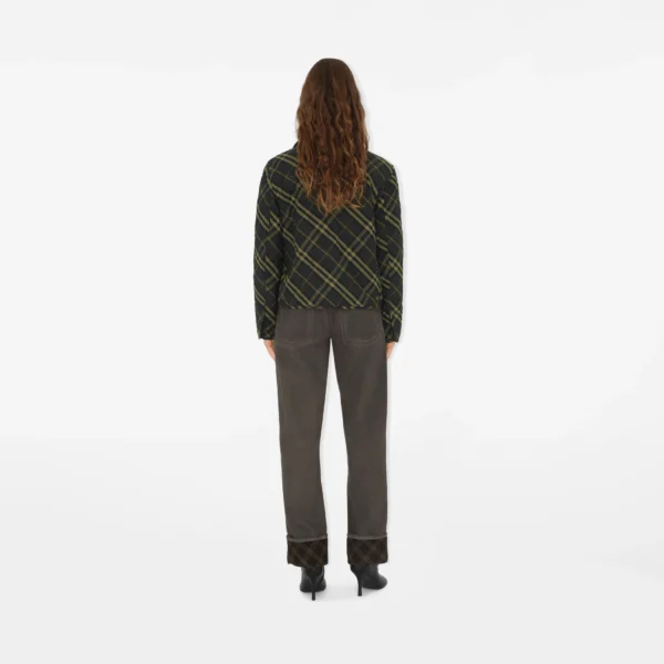 Burberry Cropped Check Quilted Barn Jacket - Image 3