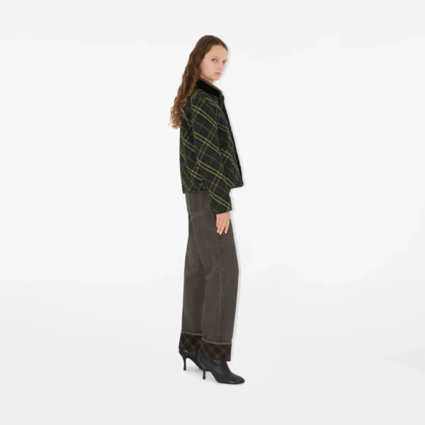 Burberry Cropped Check Quilted Barn Jacket - Image 2