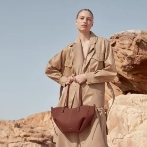 Polene Cyme Mini Textured Camel