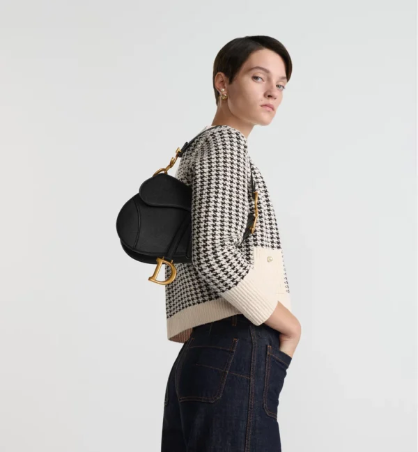 Christian Dior Saddle Bag Grained Calfskin - Image 4