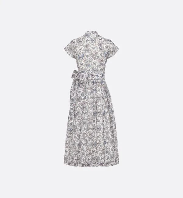 Mid-Length Dress with Tied Belt - Image 2