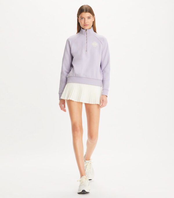 Tory Burch Heavy French Terry Half-Zip Sweatshirt - Image 2