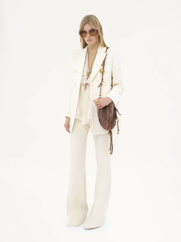 Chloe Tailored Jacket In Cotton-Mix Jacquard - Image 3
