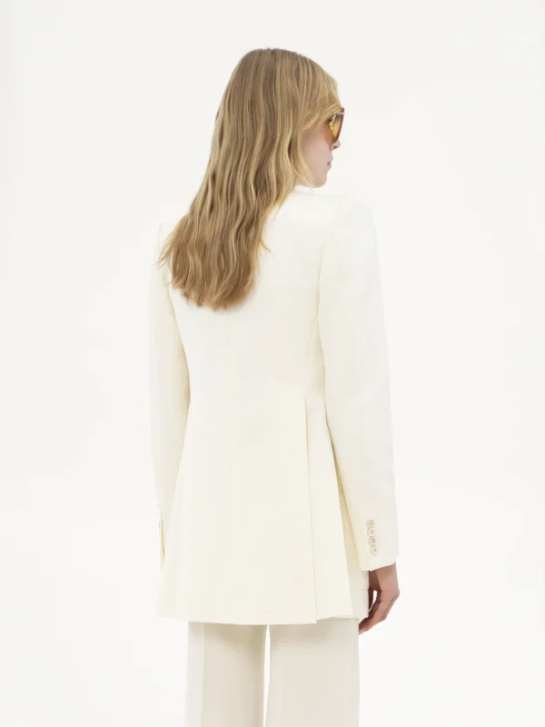 Chloe Tailored Jacket In Cotton-Mix Jacquard - Image 4