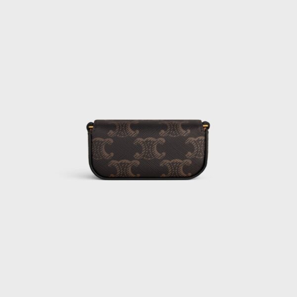 CELINE LIPSTICK CASE ON CHAIN IN TRIOMPHE CANVAS - Image 3