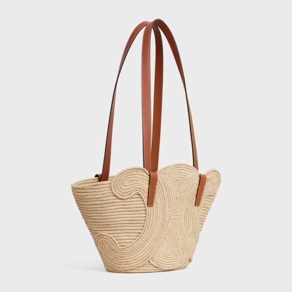 Celine Classic Panier Small Braided Triomphe Raffia - Image 2