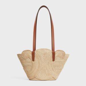Celine Classic Panier Small Braided Triomphe Raffia