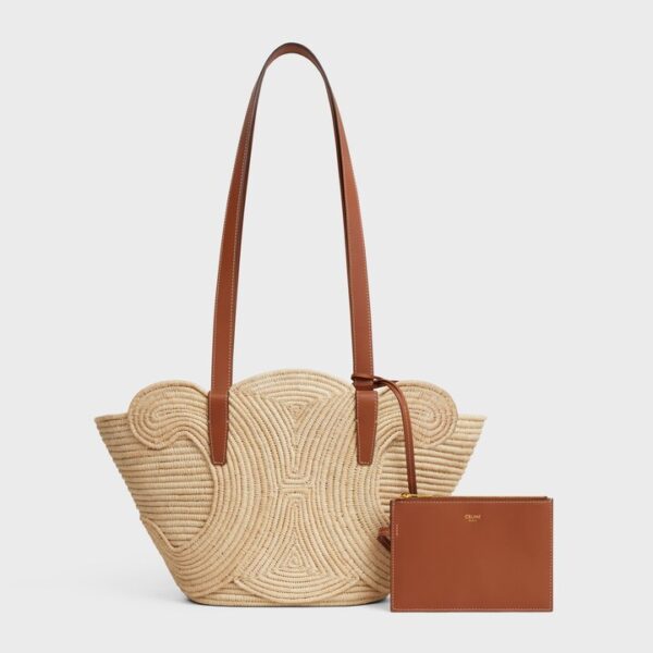 Celine Classic Panier Small Braided Triomphe Raffia - Image 6