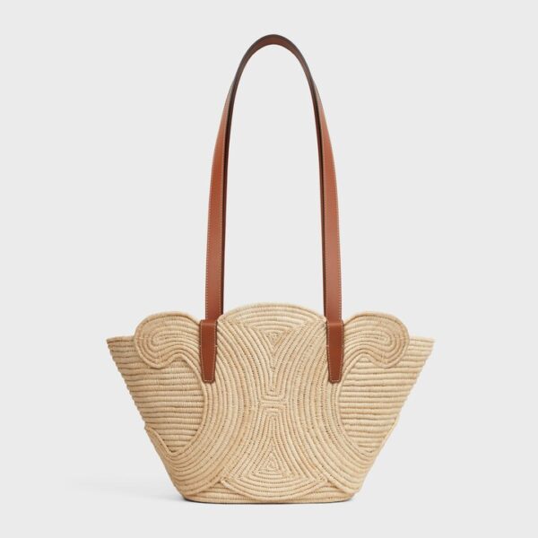 Celine Classic Panier Small Braided Triomphe Raffia