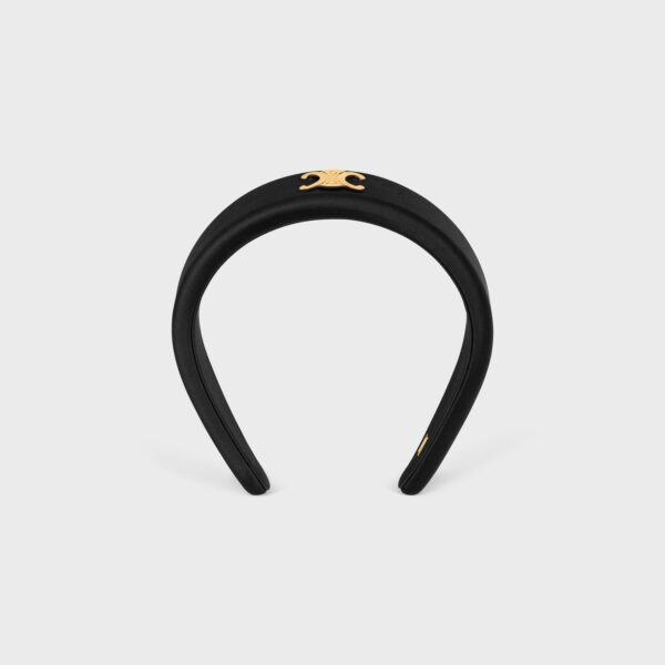 Celine Headband in Polyester and Brass With Gold Finish