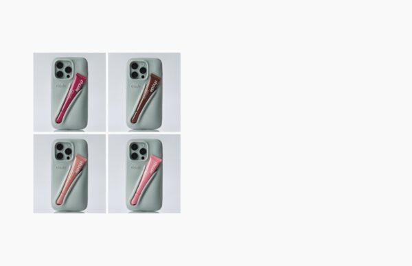 Detail close-up slot lip balm pada Rhode Lip iPhone Case