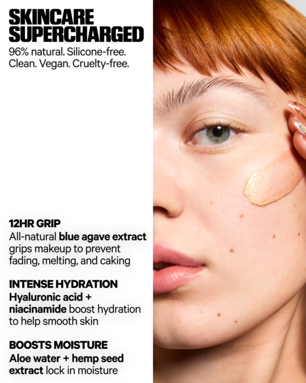 Swatch Milk Makeup Hydro Grip + Glow Illuminating Primer di kulit