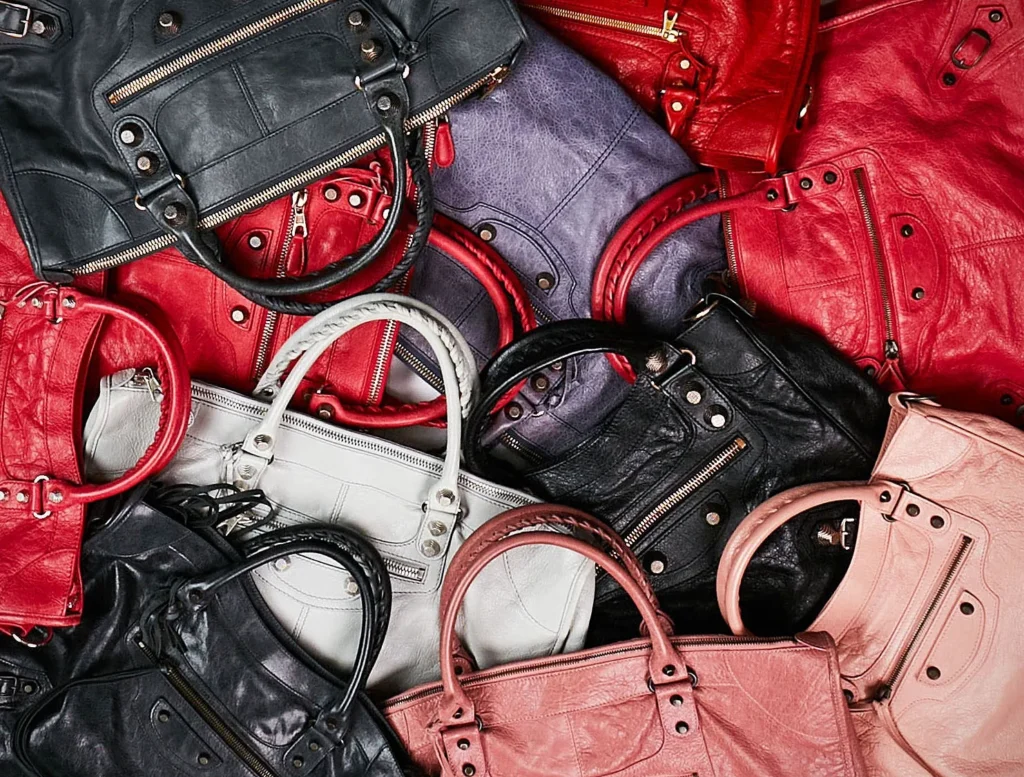 Koleksi tas balenciaga city yang bervariatif secara ukuran dan warna