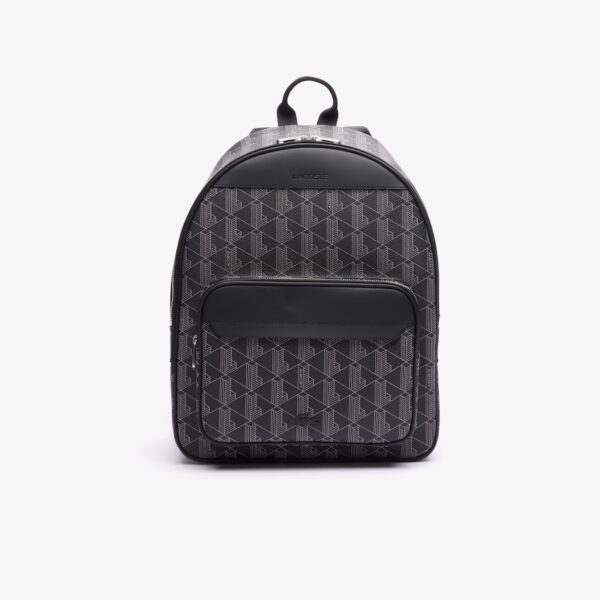 Ransel sporty Lacoste untuk pria dengan logo buaya ikonik di bagian depan