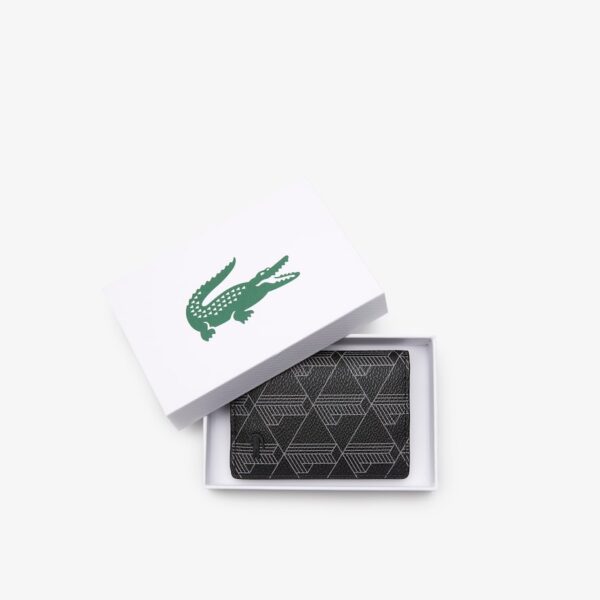 Kemasan Card Holder Lacoste elegan dengan logo buaya dan kotak eksklusif