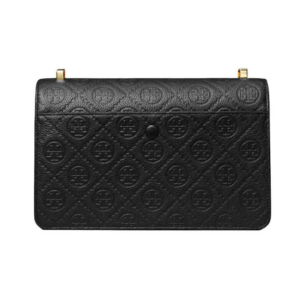 tas berwarna hitam tampak dari belakang